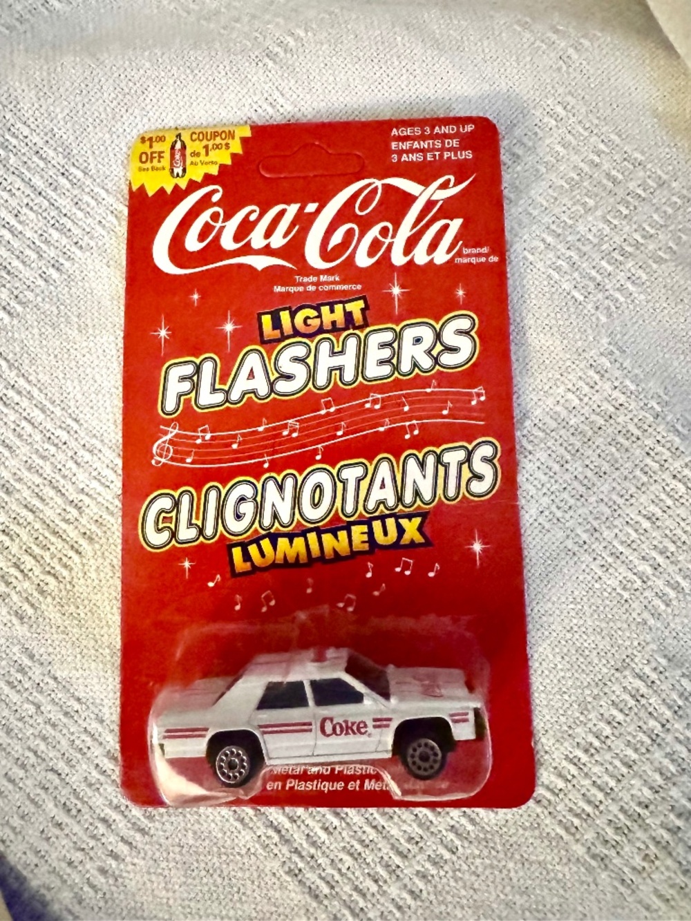 Coca Cola flashers die cast car {RARE}